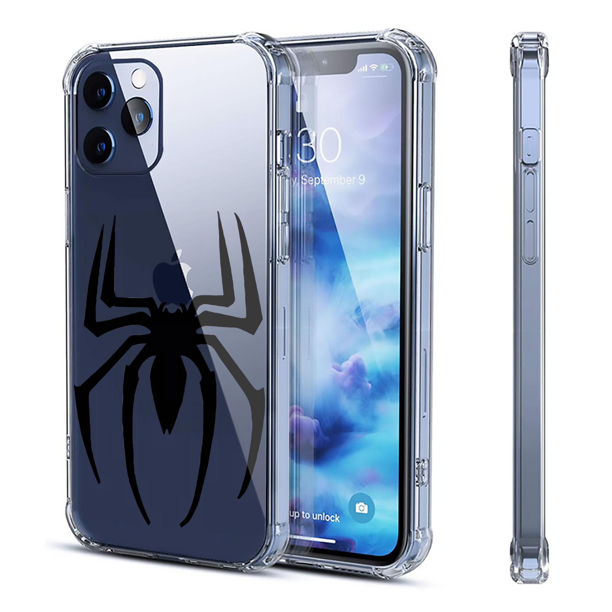 （画像用） Spider Man スパイダーマン 【iPhone 12シリーズ対応】透明スマホケース（クリアソフトケース）